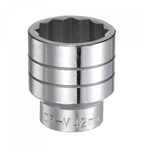 sourcing map Douille basse 42 mm 12 pans 3/4 métrique standard CR-V