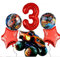 Cartoon Geburtstagsdeko 3 Jahre, 6 PCS Cartoon Luftballons, Thema Party Ballon Dekoration, Luftballons Geburtstagsfeier, Kindergeburtstag Deko Ballon, Luftballon 3. Geburtstag Jungen