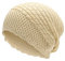 ZLYC Damen Sommer Strickmützen Handstricken Häkelmütze Beigntage Beanie Mütze(Einfach Beige)