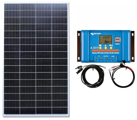 200w Solar Panel Kit Victron PWM Charging Controller Battery Cables Motorhome