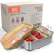 mookrook Brotdose Edelstahl Kinder – Brotdose Kinder mit Fächern Edelstahl, Auslaufsicher Lunchbox mit bambus deckel, Brotdose Metall, Frühstücksbox, essensbox, brotbüchse kinder, Lunch Box