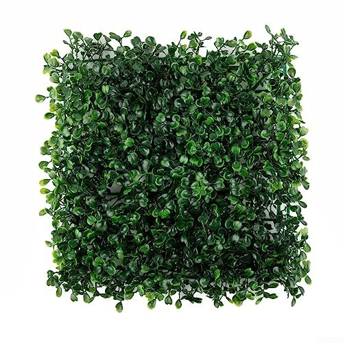 Künstliche Pflanzen Sichtschutz 25 X 25Cm Pflanzenwand Indoor Grüne Pflanzen Paneele Wandbegrünung Balkon Gartenzaun, Auch Für Innenwände Geeignet, Mit Spalier