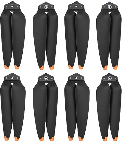 Craznick Propeller für DJI Air 3/AIR 3S Ersatz Propellerblätter Schnellverschluss Rotorblätter Geräuscharme Flügel für DJI Air 3/AIR 3S Drohnenzubehör 8 Stück Orange