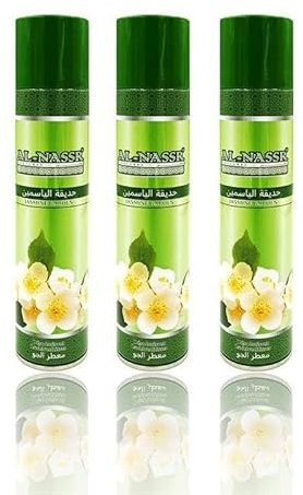 Saharashop 3er-Set Orientalisches Raumspray/Deo/Duft Al-NASSR Jasmin Garden Home Room Freshener Air freshener Raumduft Lufterfrischer
