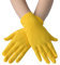 Yurosiay Satin Handschuh Damen Kurz Stretch Satinhandschuhe Abendhandschuhe Dünn Atmungsaktiv Opera Handschuhe Tanzhandschuhe Party Handschuhe für Hochzeit Bälle Teeparty Bankette 22x9cm Gelb