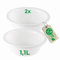 Novaliv 2 cuencos redondos de 1,1 L, diámetro de 20 cm, blanco, sin BPA, aptos para lavavajillas, ideal para cocina y camping, cuenco pequeño redondo, cuenco de plástico pequeño, cuenco de plástico