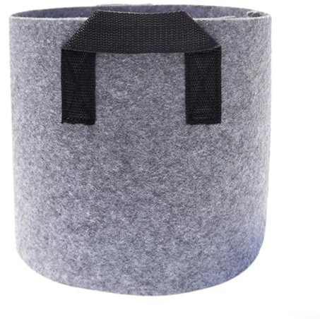 pour Lot de 5 pots de culture en tissu non tissé épais, aération des racines et pénétration de l'eau dans des pots de culture en tissu gris (9 litres)