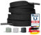 LaceHype 2 Paar Premium Schnürsenkel flach [10 mm breit ] LC1 reißfest Schuhbänder Ersatz Shoelaces aus Polyester für Sneaker, Sportschuhe, Laufschuhe, Turnschuhe (Schwarz, 80)
