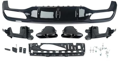 DZSFSTRHRRT Heckspoiler Flügel Für Mercedes Für Benz W213 Für AMG E63 Stil 2016-2020 Heckstoßstangendiffusor Mit Auspuffspitzen Auto Spoiler Flügel(Glossly Black)