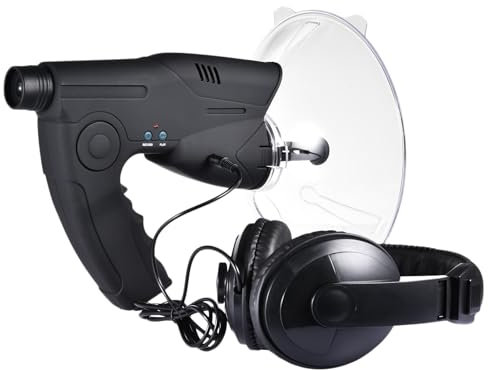 Microphone directionnel parabolique Senermter, Oreille bionique, Outils de Camping d'audition Longue Distance monoculaire 8X, écoutez pour espionner à Longue Distance