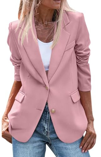 Blazer Veste Femme Blazer Blazers Femme Rouge Rose S