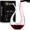 Decantador en forma de U de cristal 100% sin plomo, elegante jarra de vino y jugo de 1 litro, perfecta para airear y servir, listo para regalo con embalaje lujoso