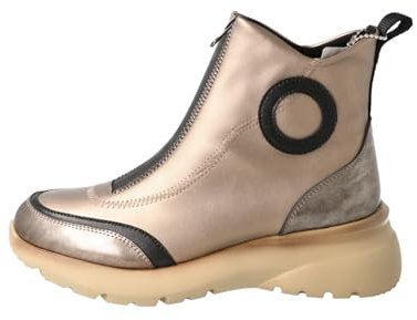 Genérico Stivale sportivo grigio, con cerniera, suola in gomma, leggero, antiscivolo, stile casual, grigio, 37 EU