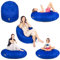 PATCH HOME 2-in-1 Sitzsack Sessel - Gaming Bean Bag mit Reißverschluss - Bereits befüllt, Ergonomisch & Robust für Kinder & Erwachsene (Blau, 155cm)