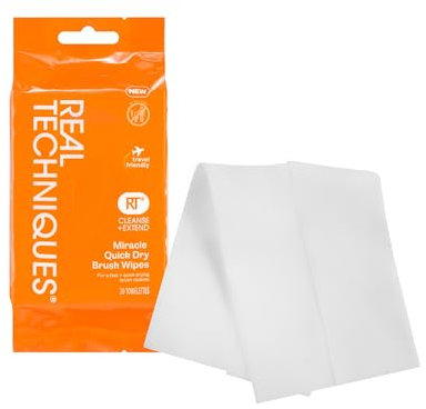 Real Techniques Miracle Quick Dry Pinseltücher, entfernen Produktansammlungen, einfaches Wechseln der Farben, schnell trocknend, praktischer Make-up-Pinselreiniger, reisefreundlich, tierversuchsfrei