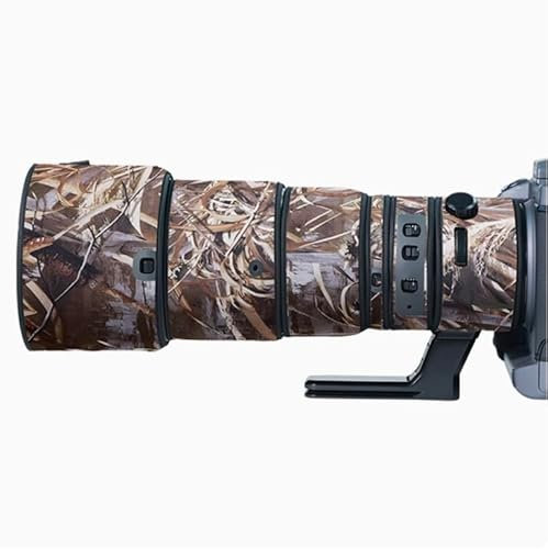 XCOAT Wasserdichte Kameralinsenhülle für Fujifon GF 500 mm F5.6R LM OIS WR, Kamera-Camouflage, Regenschutz, Objektiv-Schutzhülle (Trockengras-Tarnung)