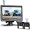 Hodozzy Camara Marcha Atras Digital Inalambrica con Montor IPS de 7 Pulgadas, 2 Camaras, Vigilancia de Estacionamiento, Impermeable IP 68 Visión Nocturna, Camara Trasera para Camiones/Remolques