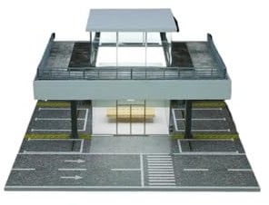 Parking Garage Scène Modèle Miniature Maquette de scène 1/64 d'un Grand Parking en Plein air de Quatre étages