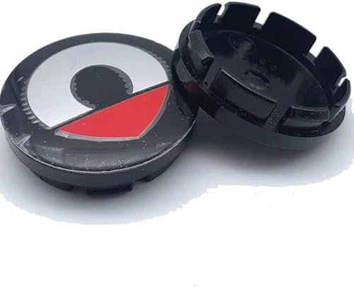 lvjiena 4 stück Auto Radnabenkappen für Smart Fortwo Forfour 450 451 454 453 56mm, Wasserdicht Verschleißfest Radnabe Abdeckung mit Logo Nabenkappen Reifen Felgen Aufkleber