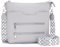 Glintify sac a main femme bandouliere tendance Gris clair sac femme bandoulière cuir végétal avec sangle large réglable et amovible