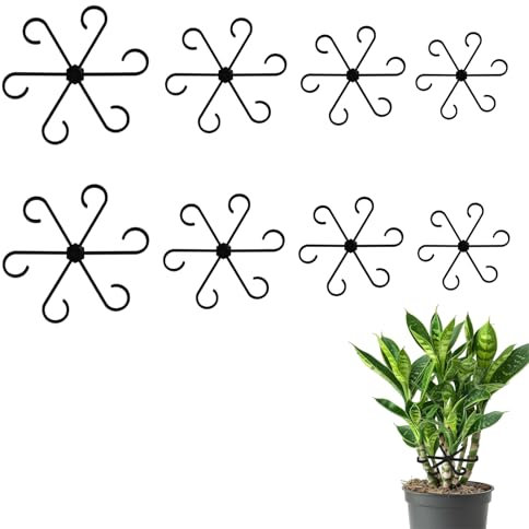 JIEHU 8 Pcs Plant Stem Support, Monstera Supports, Monstera Plant Supports, Plant Support Clips, Indoor Plant Support, Plant Stem Supports for Climbing Plants Thriving Growth, Plant Supports