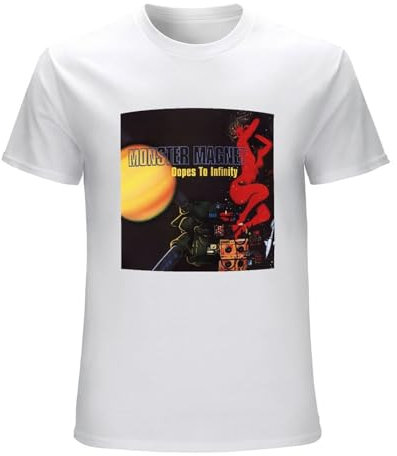 NWT Monster Magnet Dopes to Infinity American Rock Mens Cotton Band Logo T-Shirt Size White L