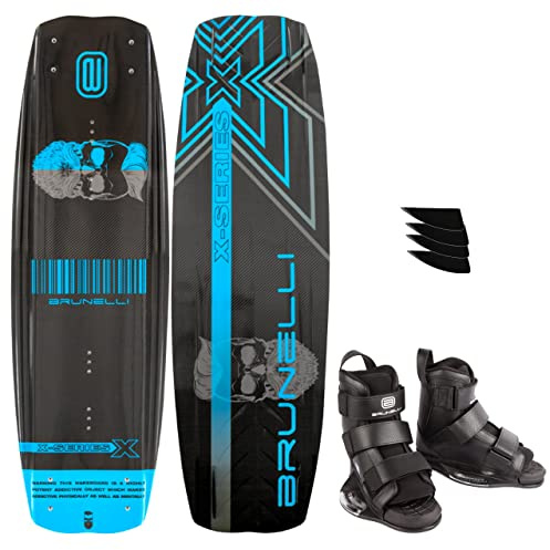 BRUNELLI Carbon Wakeboard Set 145 cm Wake Binding Wakeboardbindung (L-XL (43-47))