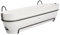 Elho Vibia Campana Balconnière Allin1 70 - Planteur pour Balcon - Ø 70.4 x H 17.7 cm - Blanc/Blanc Soie (Lot de 6)