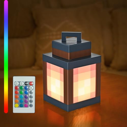 szseynmy Luces de píxeles de color, decoración de dormitorio de jugadores, decoración de sala de juegos, regalos de cumpleaños, regalos de juego para niños y niñas, luz nocturna pixelada RGB de 16