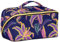 Yoogain Grande trousse de maquillage verticale verticale sur pied avec séparateurs Motif lys Violet