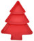 Holibanna Plato de Navidad Forma de Árbol Rojo Bandeja Plástica Dividida de Compartimentos para Aperitivos y Dulces Fiestas Navideñas Almacenamiento de Snacks