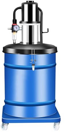Grease Pump,80:1 Air Operated Grease Pump for 5 Gallon Drums, Grease Pump with Oil/Water Separator, Grease Gun with 13ft Explosion Proof Tubing, 0.85L/min Dispense