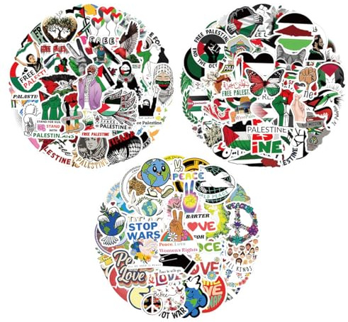 170 Autocollants Palestiniens, Autocollants De Décoration De Voiture, Autocollants Imperméables Auto-Adhésifs, drapeau palestin, sticker, Autocollants Décoratifs Colorés, Autocollants Décoratifs DIY