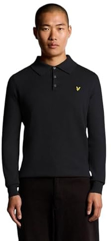 Lyle & Scott Mid Knits Cotton Merino Long Sleeve Knitted Polo