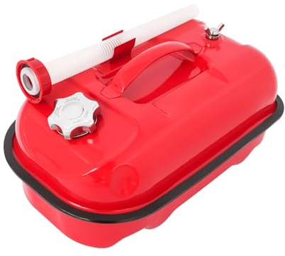 Benzinkanister 10L Edelstahl Kraftstoffkanister Metall Kraftstofftank mit Betankungsrohr für Wohnmobile, Autos, Go-Karts