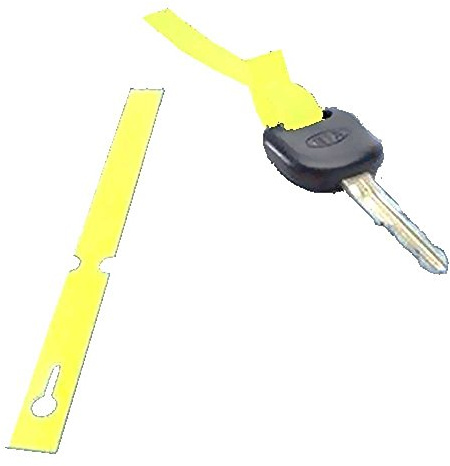 Eichner Schlüsselanhänger mit Schlaufe Pvc 1000 Stk gelb 9219-00109 405230100620