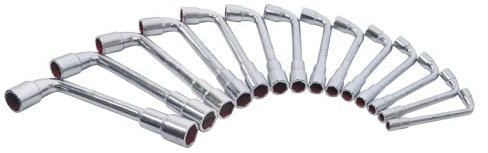 14 Clés à pipe débouchées chromées 6/12 pans en acier forgé 8 à 21 mm - RONDY