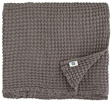 Linen & Cotton Premium-Qualität Waffel Tuch Saunatuch Strandtuch Handtücher Badetücher Duschtücher Gästehandtücher Ezra, 48% Leinen, 52% Baumwolle - 80 x 100cm (Taupe)