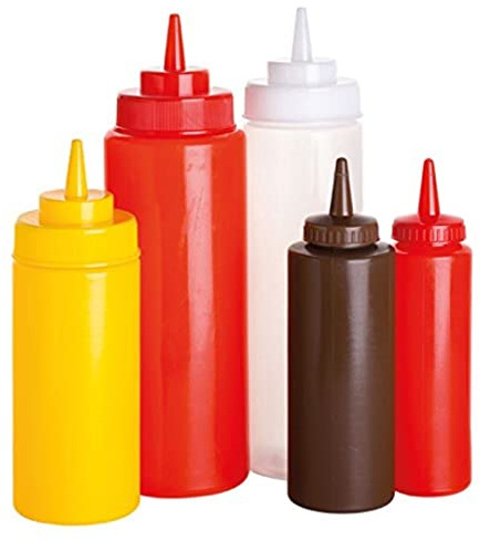 Utopia F61010 Squeeze Sauce Bottle, 8 oz., 23 cL, Brown (Pack of 12)