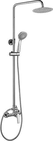 Ausziehbare Duschsäule mit Monomando-Wasserhahn, Duschkopf und Bluetooth-Sprühkopf