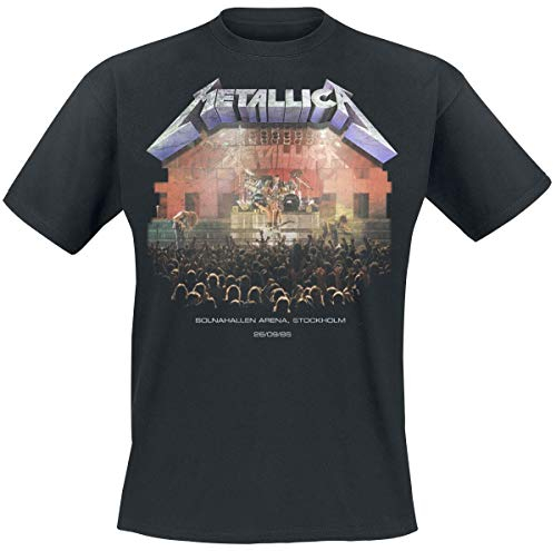 Metallica Herren Stockholm '86_Men_bl_ts:1xl T-Shirt, Schwarz (Black Black), X-Large