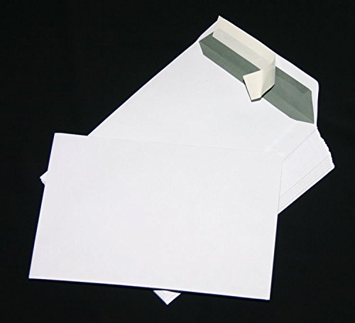 100 St. Versandtaschen extra stark 120 gr. DIN A4 C4 weiß ohne Fenster Kuvert Haftklebend Briefumschläge HK