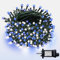 WISD Christmas Tree Lights - 200 LED 13M Xmas Fairy Lights on Green Cable with Timer and Memory - Indoor Outdoor String Lights Mains Powered for Garden Bedroom Party Decoration (Blue + White)