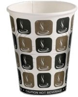 Thali Outlet - 1000 x Single Wall Paper Cafe Coffee Cups Disposable Tea Cappuccino Hot Drinks (White/Black/Brown, 10oz)