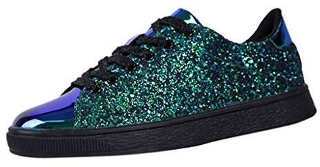 Femme Baskets Mode Paillette LéGer Respirante Pas Cher Tendance Soldes Sneakers Basses Chaussures De Nightclub
