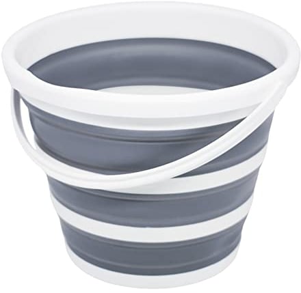 Goderewild Collapsible Water Bucket for House Cleaning, Space-Saving Portable Small Buckets for Car Washing,Camping,Hiking,Fishing,RV (10L, Round)