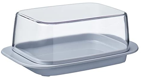 Mepal Butterdose - grey – für 250 g Butter – transparenter Deckel – passt genau in die Kühlschranktüre – spülmaschinenfest - Neue Version