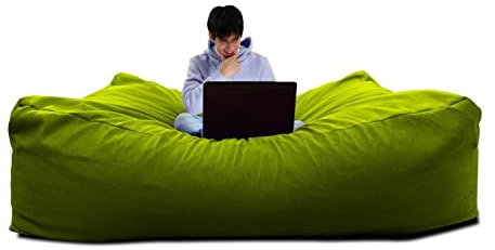 Dein-Polster Polster passend für dein Projekt Riesensitzsack Sitzsack XXL Sitzkissen mit Schaumstoffflocken Füllung 140x200x70 cm Grün (Green)