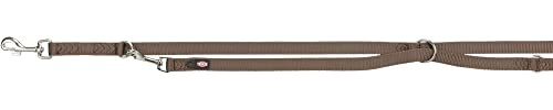 Trixie hondenriem verstelbaar premium tweelaags bruin Xs 200x1 cm