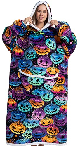 Übergroße Kapuzenpullover-Decke mit riesiger Tasche, Sweatshirt-Decke für Damen und Herren, Einheitsgröße, One size